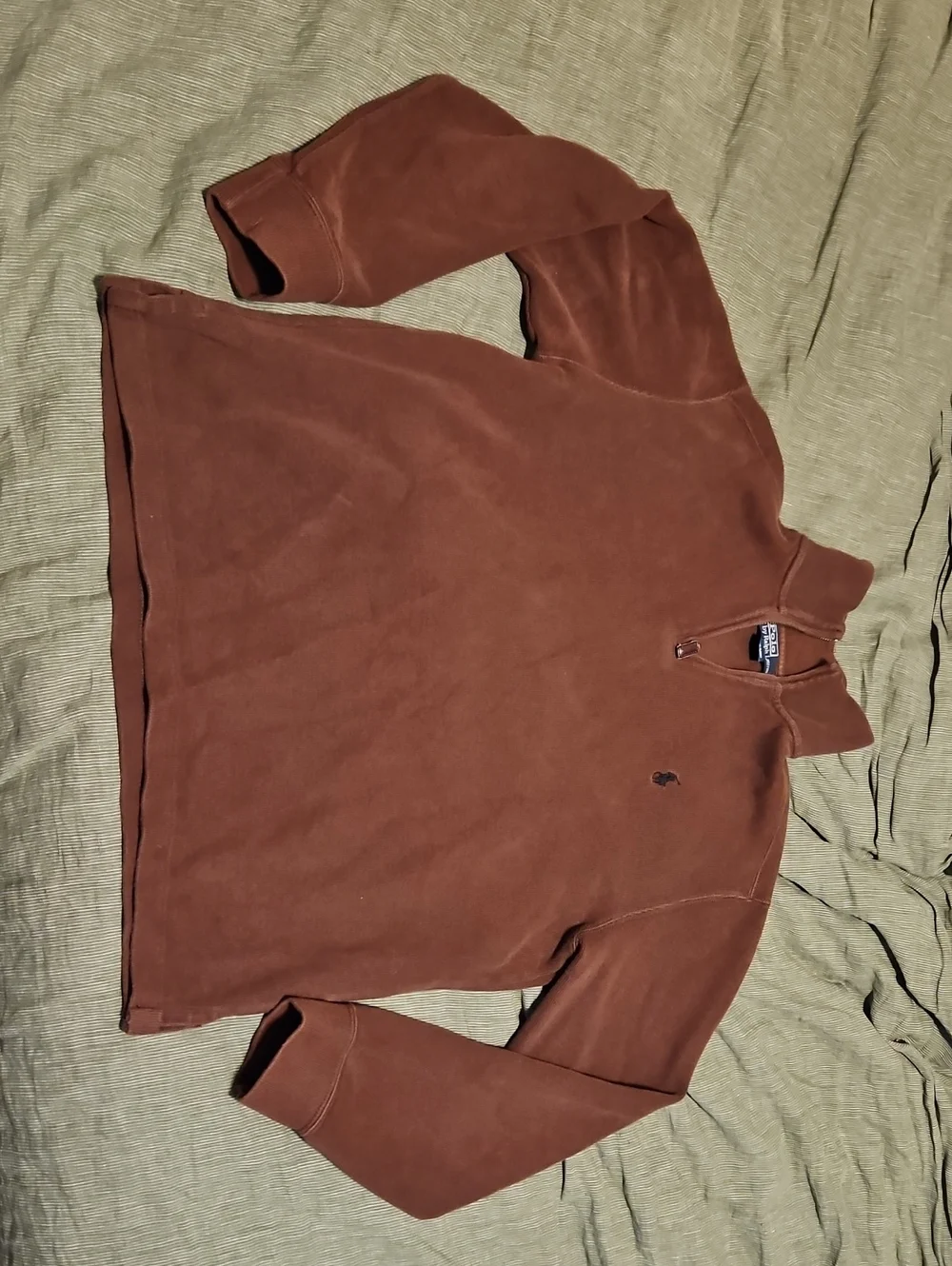 Ralph Lauren Men's Brown Zip-Up Sweater